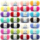 50 г, молочный хлопковый шерстяной свитер, детский шерстяной крючок в упаковке, детский шарф, кукла, нить для рукоделия, пряжа, Мягкая вязаная пряжа