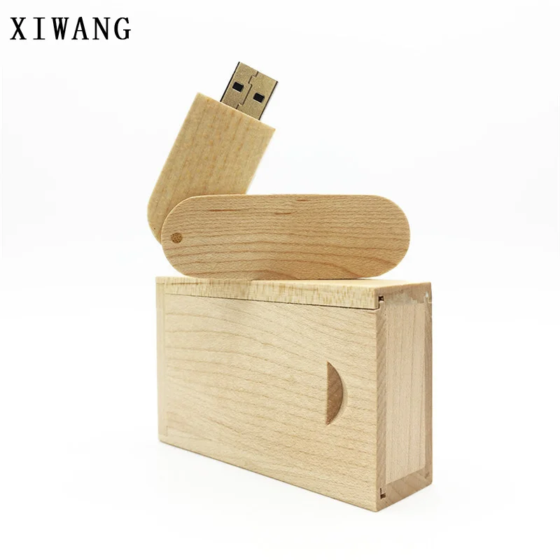 

new design usb flash drive 128GB U-shaped pen drive 64gb key wooden box pendrive 32gb usb memory stick 4gb 8GB 16GB custom LOGO