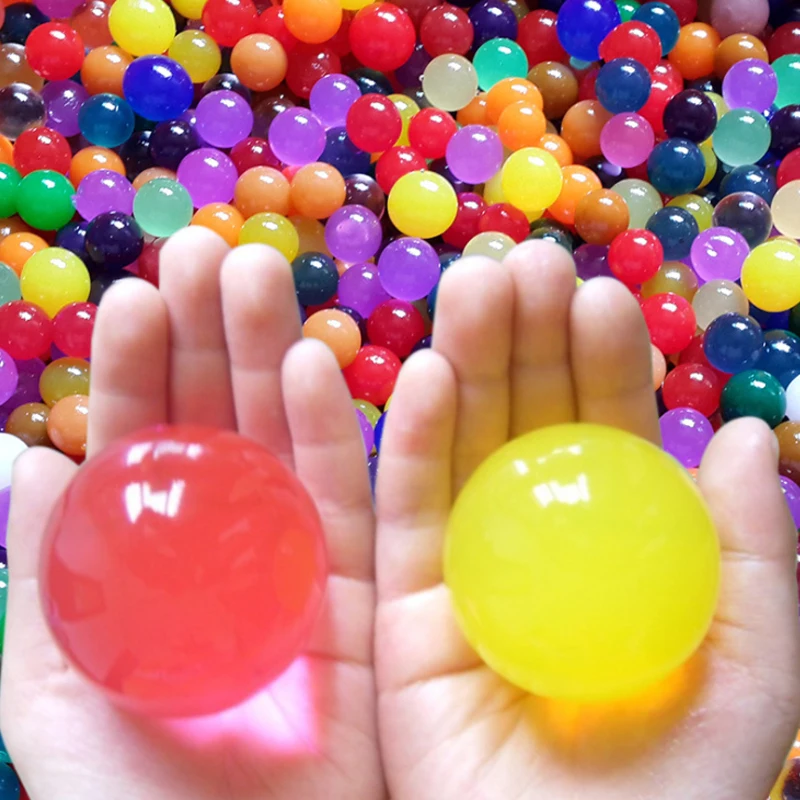 50pcs большие бусы воды orbiz balon кристаллический волшебный шар почвы декора желе