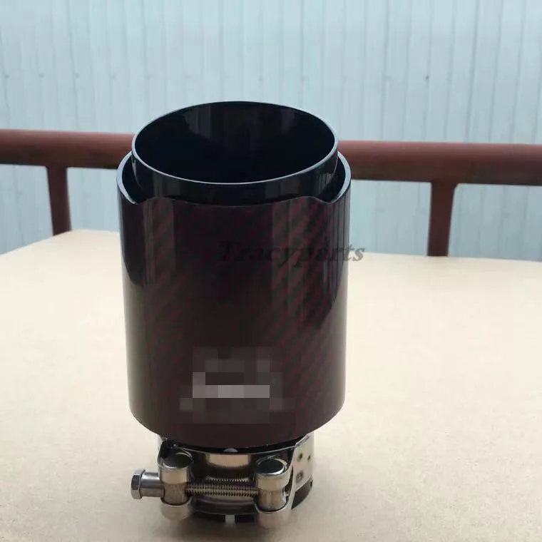 1 шт. Akrapovic глянцевый красный углеродистый Глушитель Черный из нержавеющей