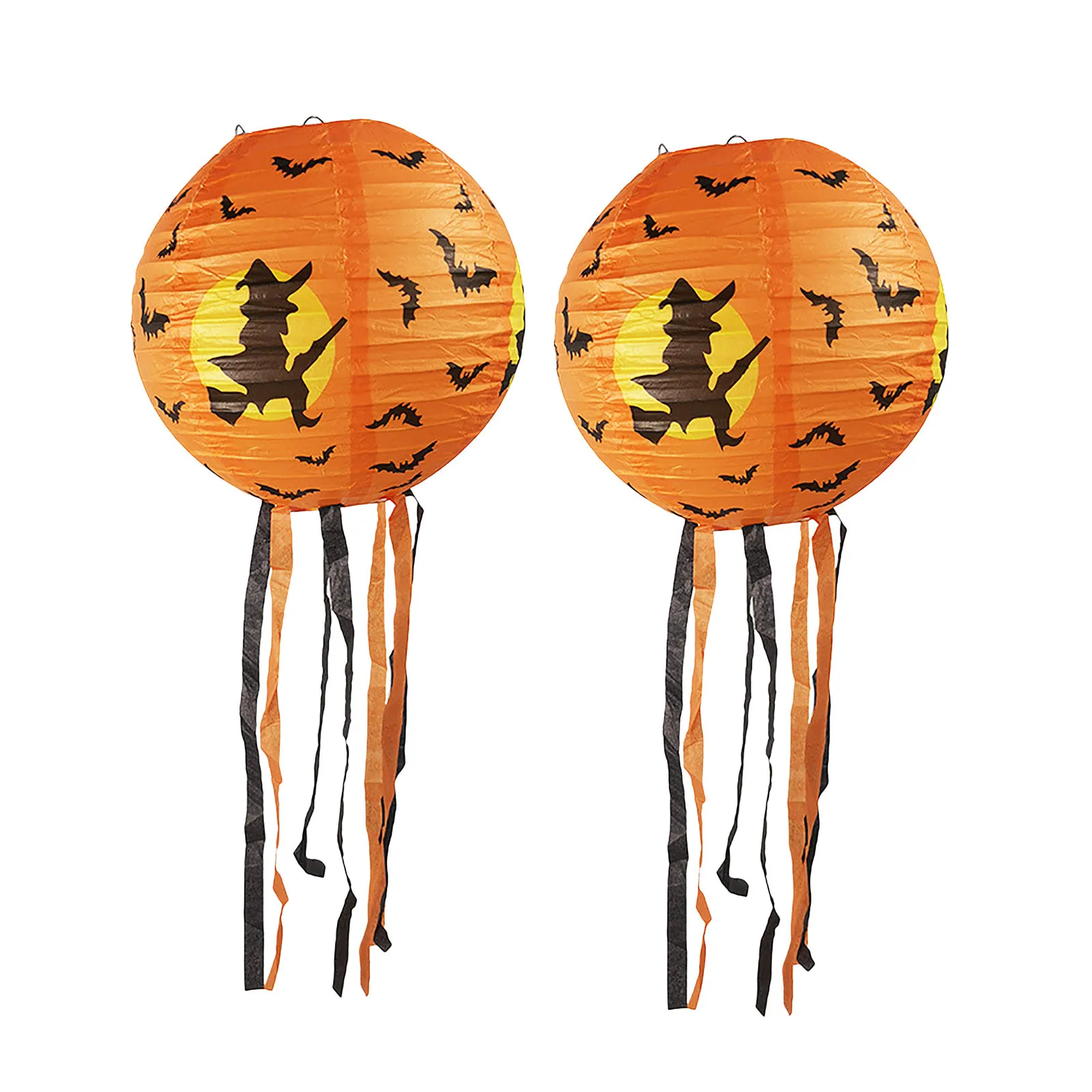 

Halloween Paper Lantern Folding Belt Beard Ghost Festival Props Pendant Decoration Pumpkin Bat Hanging Pendant Ornament Decor