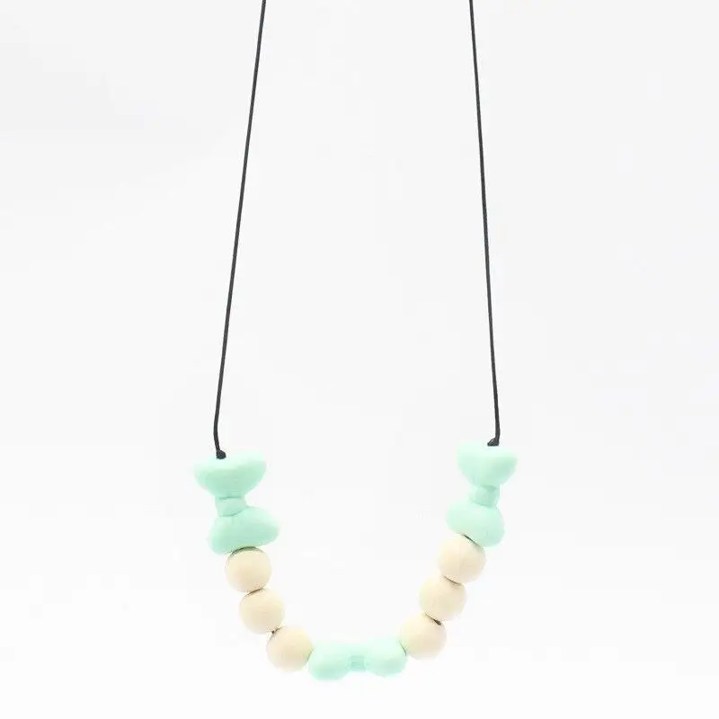 

Food Grade Silicone Teething Necklace Baby Teething Toy Silicone Beads Baby Teether Necklaces Chewing Toys Toddler Shower Gifts