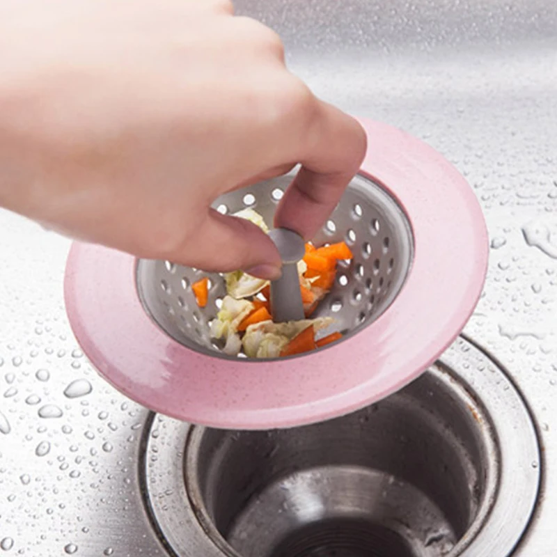 1 шт. Раковина Ситечко Силикона пшеничной соломы Кухня Ванная комната анти