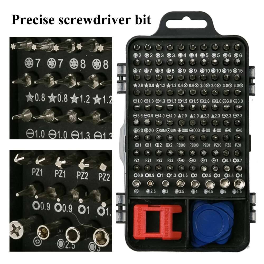 Прецизионная отвертка 115 в 1 мультикомпьютер мобильный телефон Ремонтное