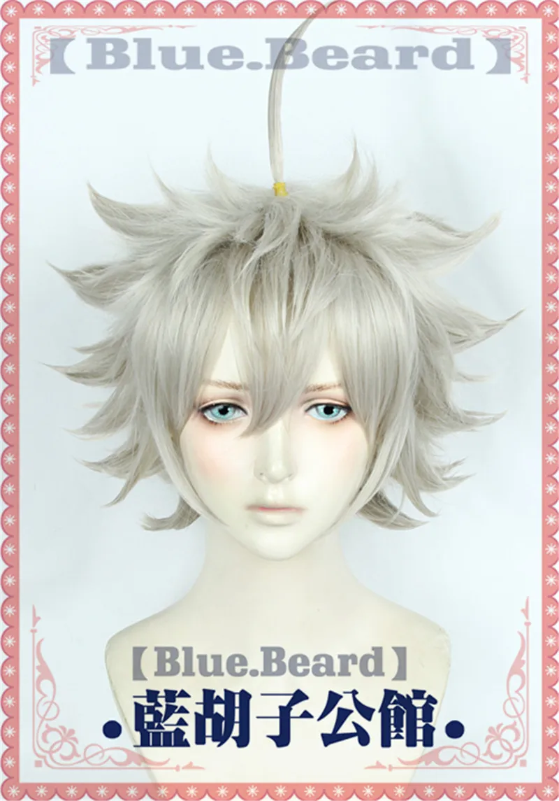 

Парик для косплея Asta Gridelin из черного клевера, короткий термостойкий волосяной аксессуар для косплея, реквизит для костюма, с бесплатной шап...