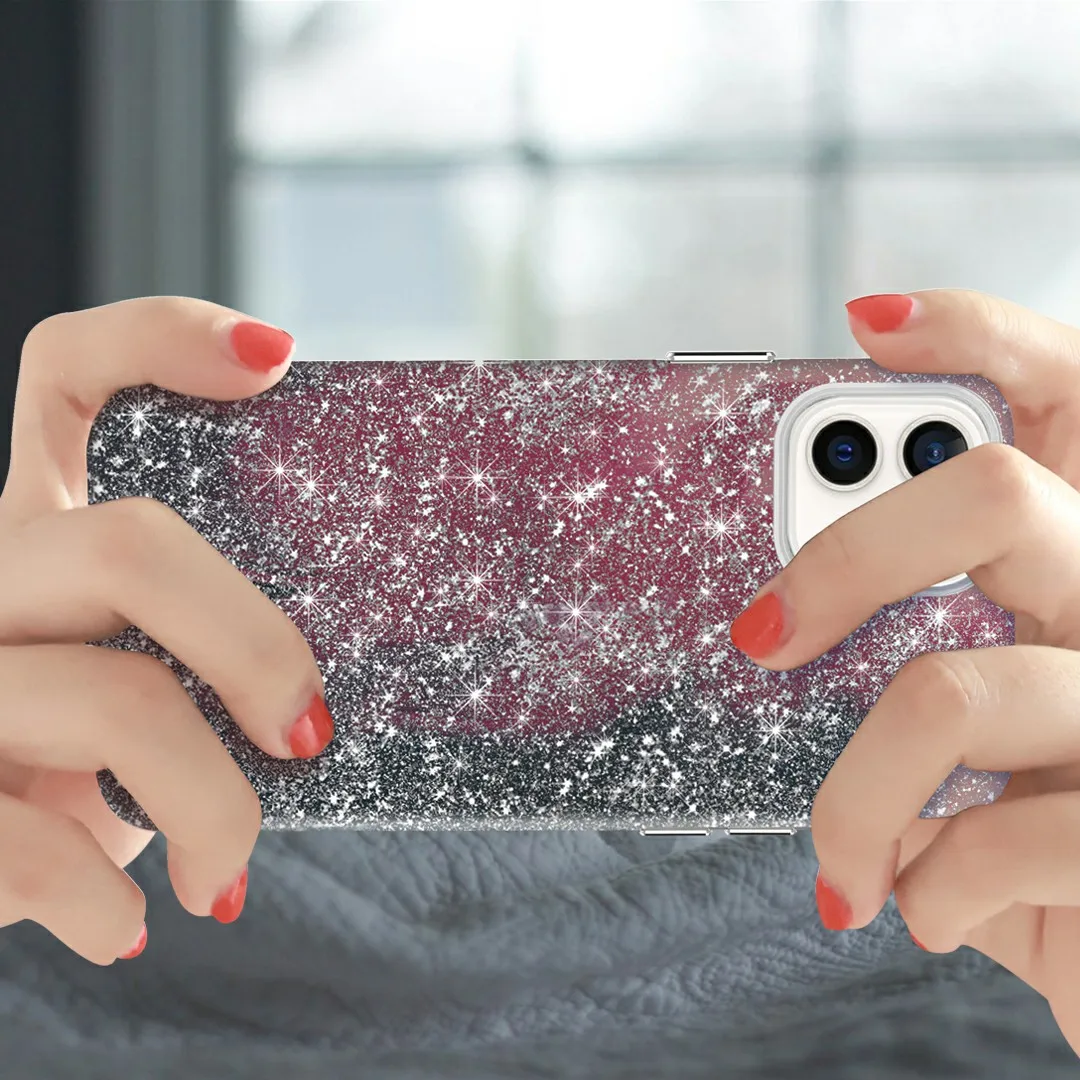 

Phone Case Sparkling diamond crystal drill For iphone12 11 Pro 12 11 Pro Max X XR XS MAX 7 8 plus se Half-wrapped Cover Case