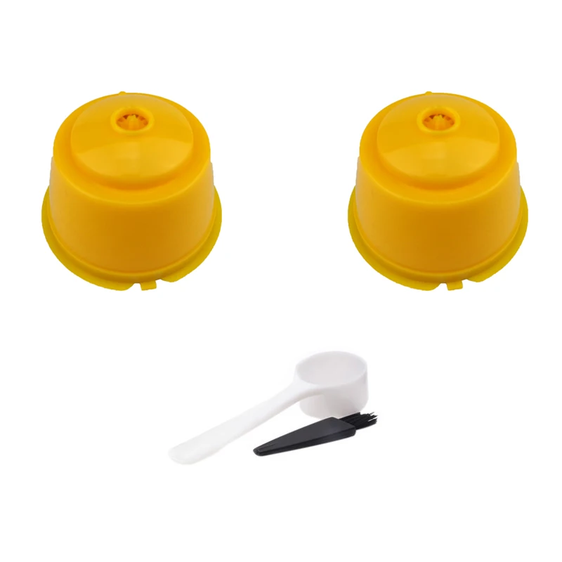 2PC yellow Фильтр для кофе многоразовый заполненный капсульный фильтр чашка бариста инструменты эспрессо Инструмент совместим с nestle машина - Цвет: 2PC yellow