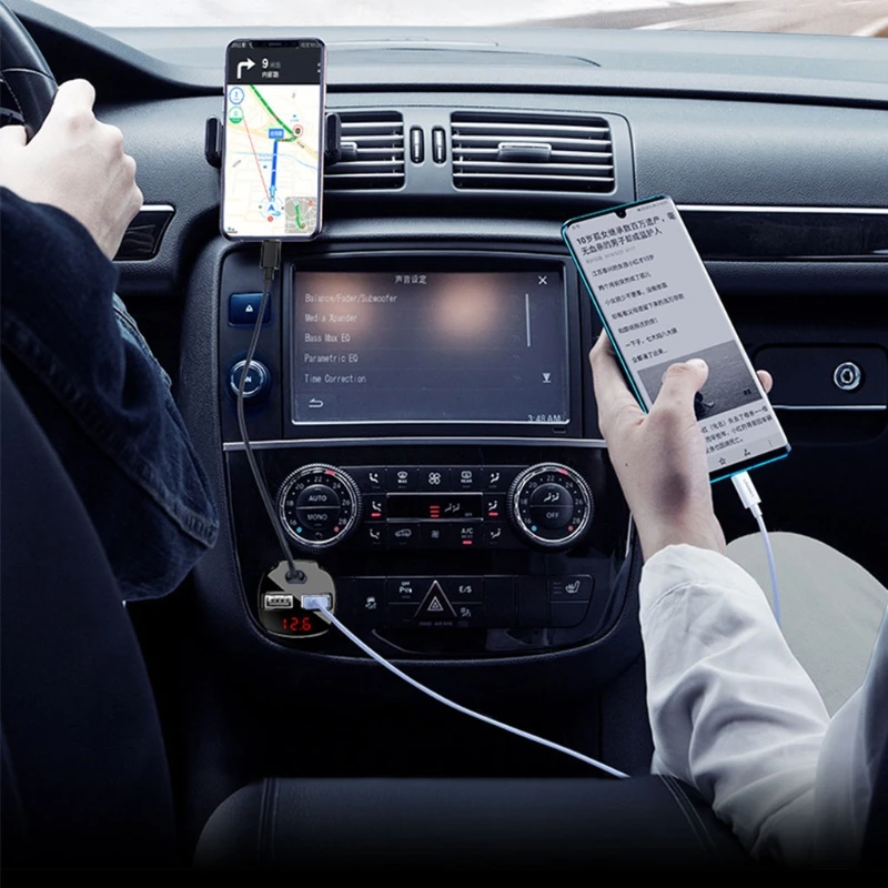 

Автомобильное зарядное устройство 3-в-1 с USB-кабелем и прикуривателем, 3,0 А