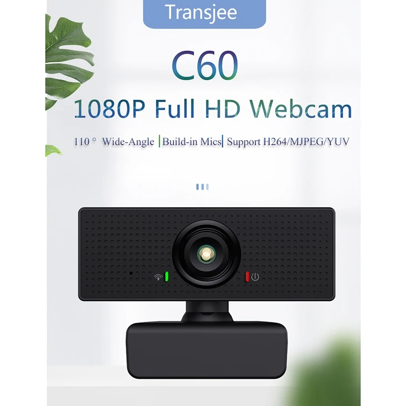 C60 веб-камера с микрофоном 1080P HD USB Plug and Play Компьютерная камера для ноутбука
