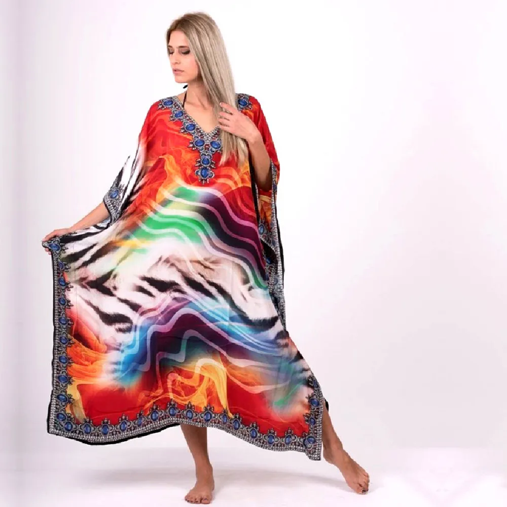 Хлопковое длинное пляжное платье для женщин Пляжное парео купальник накидка