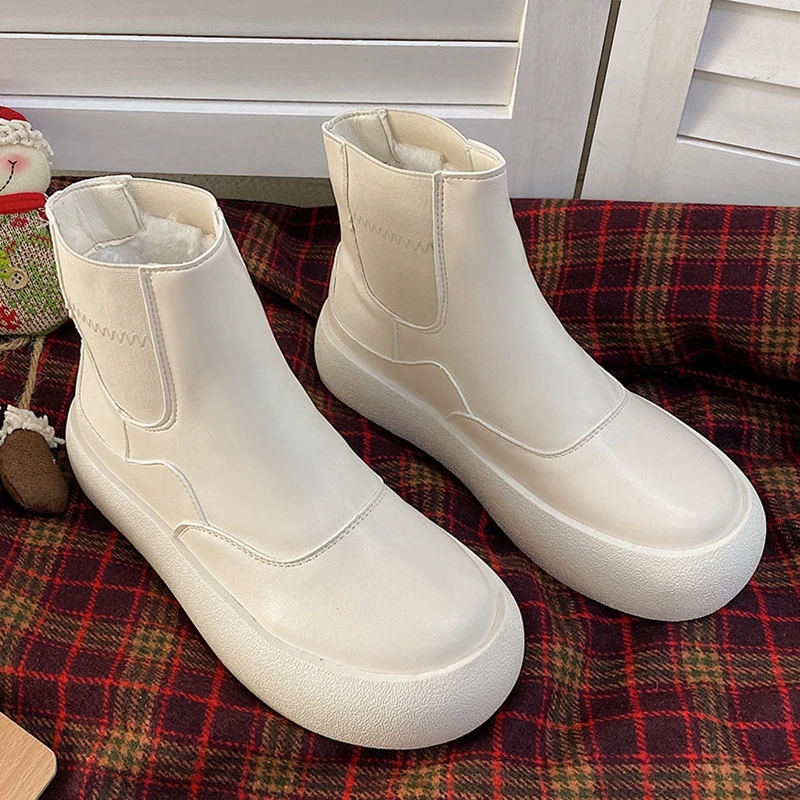 

Women Sport Ankle Boots Platform Shoes Female Pu Leather Brand Ladies High Chunky Sneakers Zapatos De Mujer Traine Green S2198