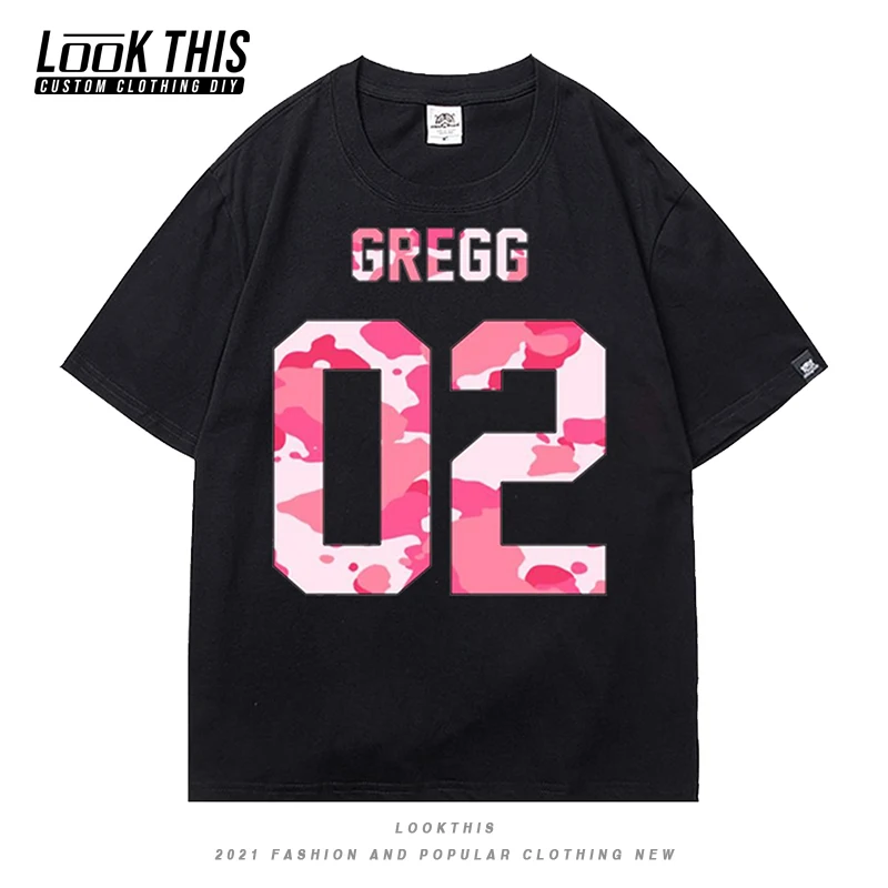 

2021 Summer Avani Gregg 02 Print Men T-shirt Short Sleeve Tee Streetwear Tops Loose Black Male Boys O-neck Oversized T-shirt