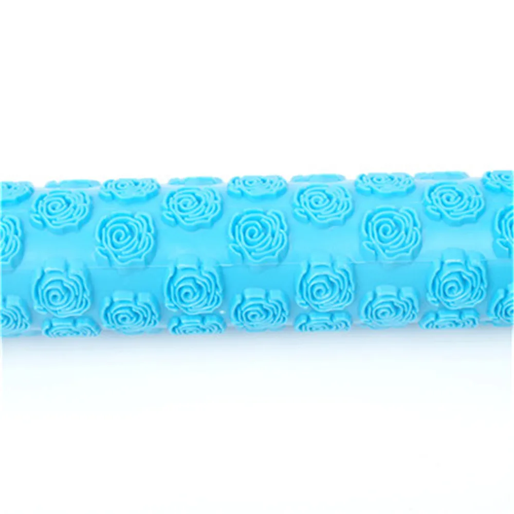 rose flower m Горячая 1 шт. Скалка Маргаритка различных узоров инструменты для выпечки помадка рельефная форма для украшения торта пицца ролик для пасты антипригарное - Цвет: rose flower m