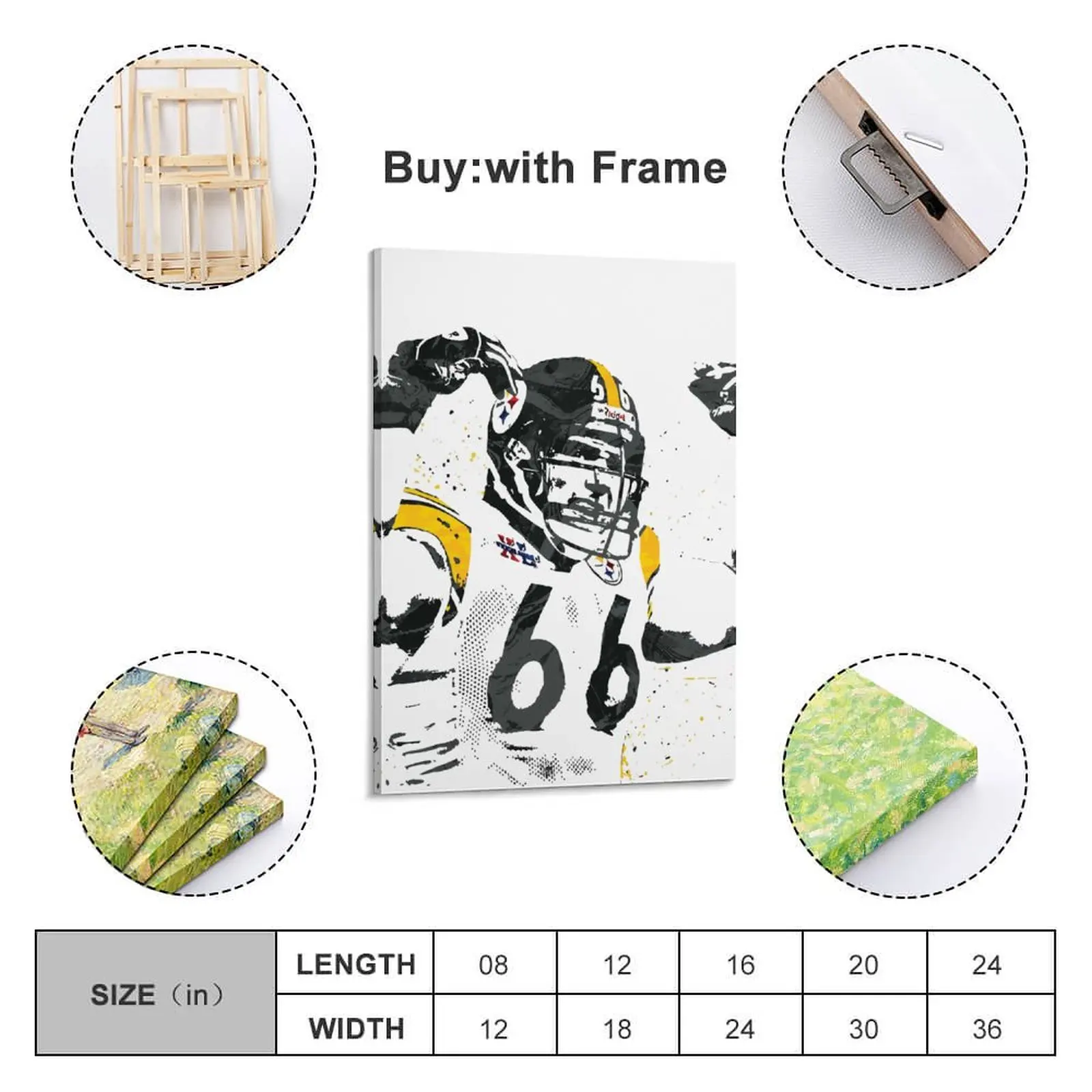 

Decor 66 Alan Faneca Print Painting Canvas Hang A Picture for Living Room Wall Room Posters With Frame Modern Home