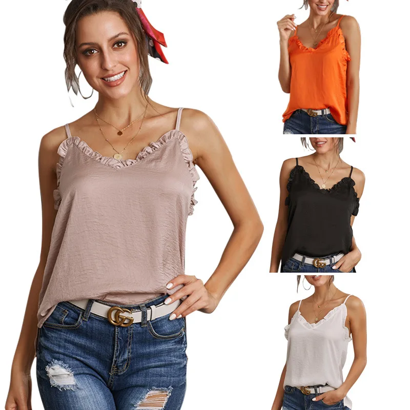 Женская майка летнее нижнее белье свободная одежда в европейском и американском