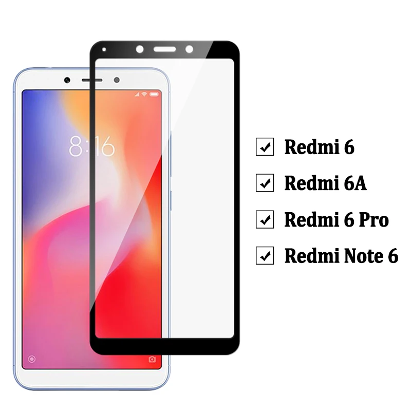 Protective Glass On Ksiomi Redmi 6A Note 6 Pro Screen Protector For Xiaomi Readmi A6 Note6 6Pro A Safety Verre Xiomi Tremp Glas | Мобильные