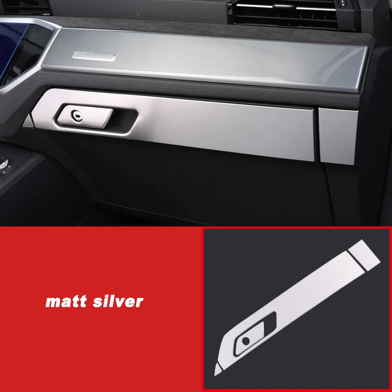 

Lsrtw2017 Car Center Console Dashboard Glove Box Holder Cover Trims for Audi Q3 2019 2020 2021 Accessories Auto Styling Kit