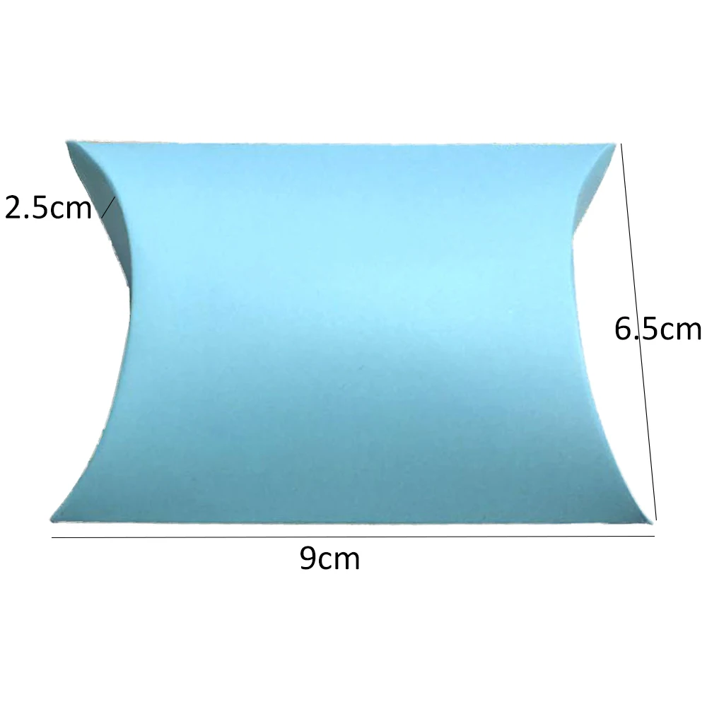 100 шт. коричневая Подарочная коробка из крафт бумаги милые розовые и синие