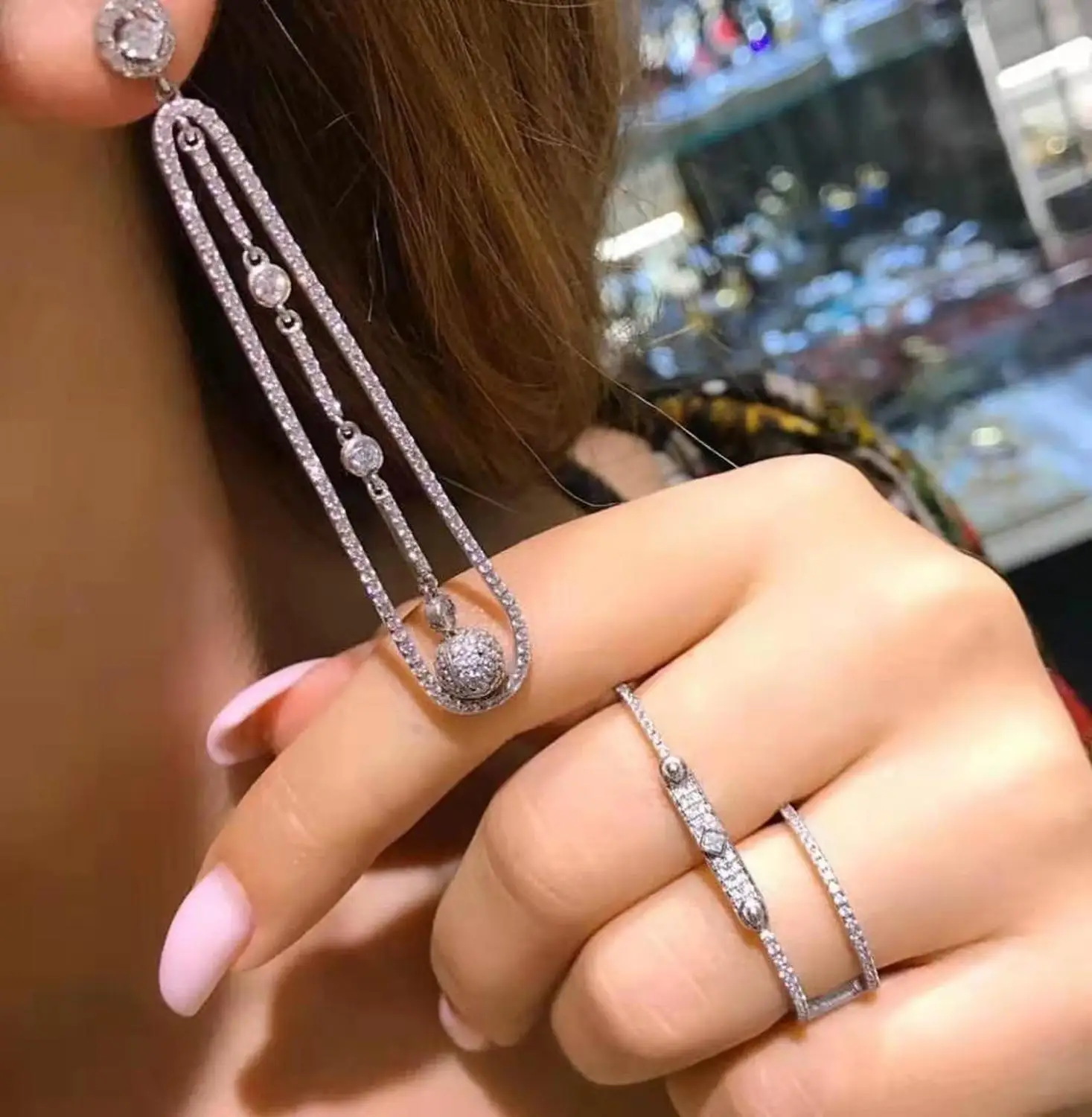 Новые модные серьги подвески HIBRIDE для женщин аксессуары вечеринок свадебные