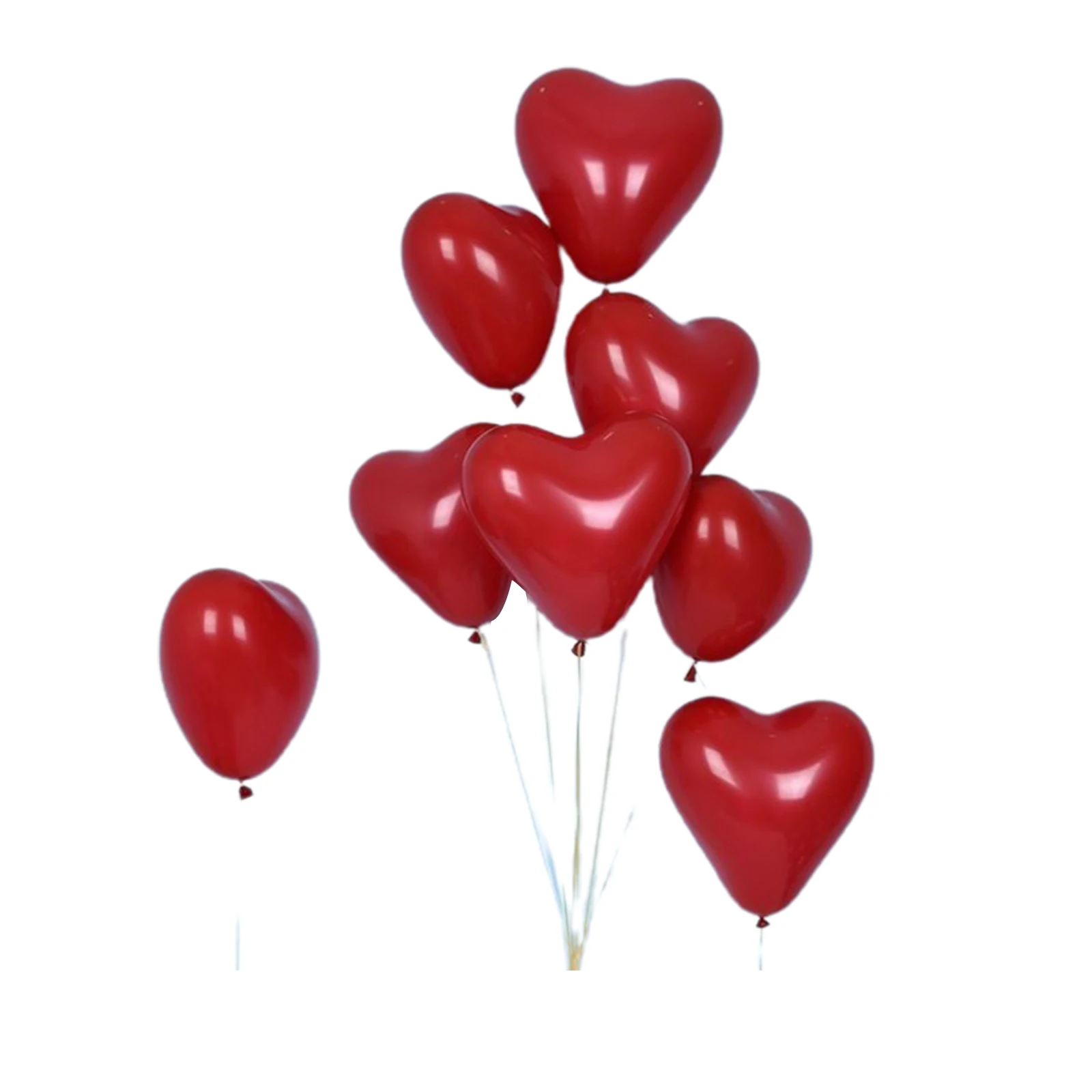 

100PC Balloons Solid Color Heart-Shaped Latex red Balloons Inflatable Ornaments for Valentine's Day Wedding decor Balloon