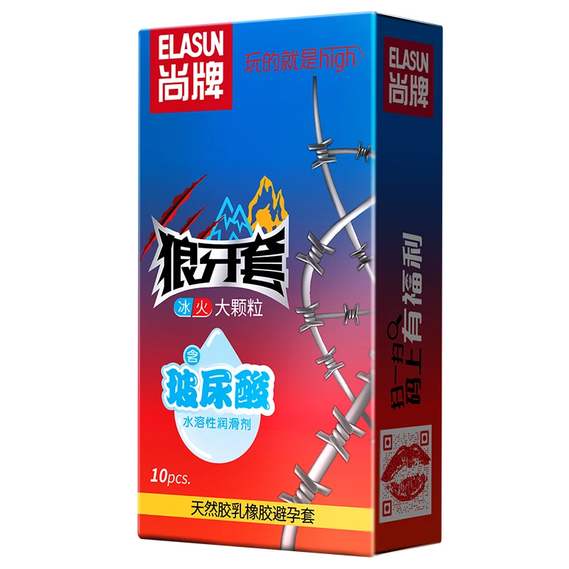 Презервативы с шипами Elasun 10 шт. для массажа точки G и интимные товары секса |