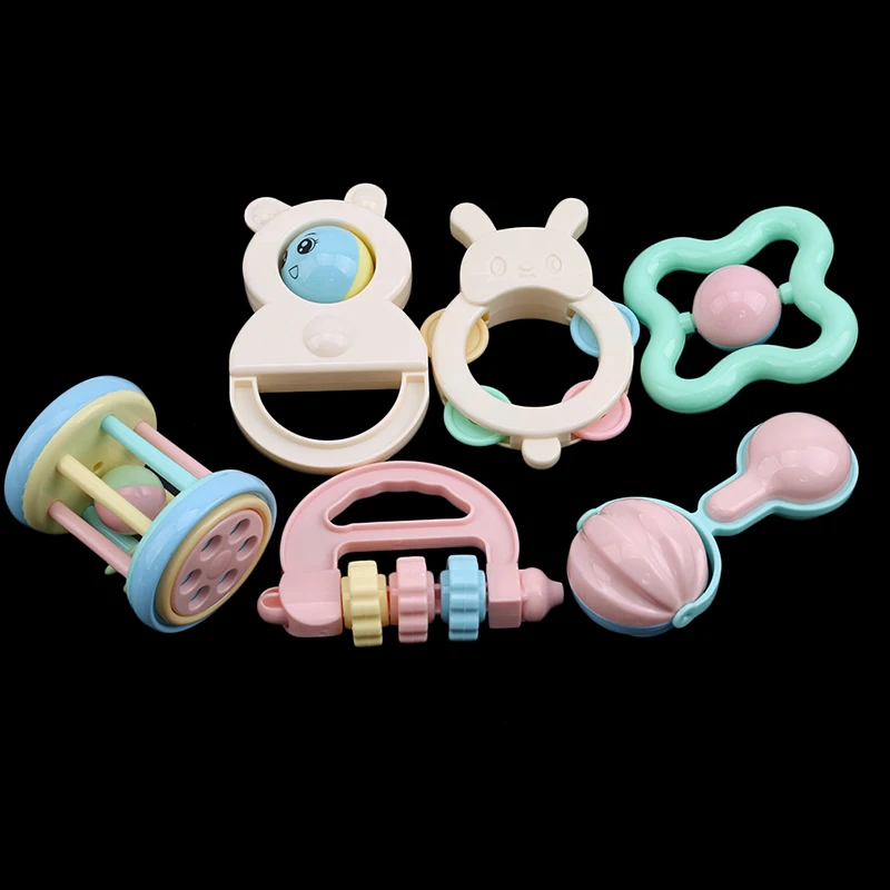 

Baby Rattle Teething Toys Bottle Storage Baby Grasp Toddler Hand Development Teethers Toy Set For Children