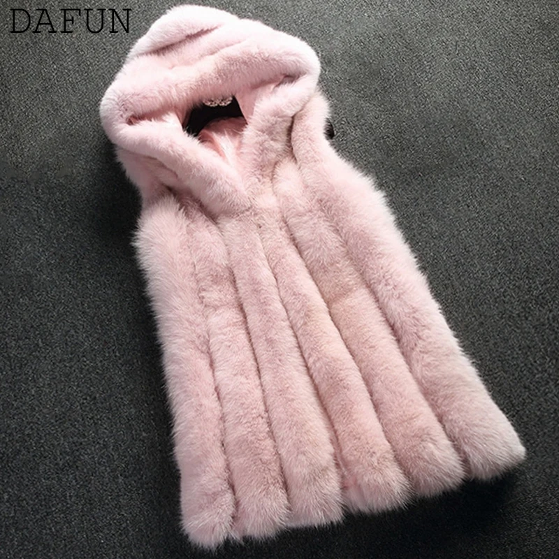 Розовый жилет из искусственного меха зимнее пальто женская меховая куртка с