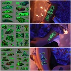 1 шт., Детские Светящиеся Татуировки-наклейки для гонок и мотоциклов