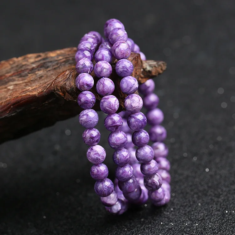

Natural Collection Grade Amethyst Bracelet Men Women Natural Crystal Bracelet Purple Bracelets Beads Fine Jewelry A0019