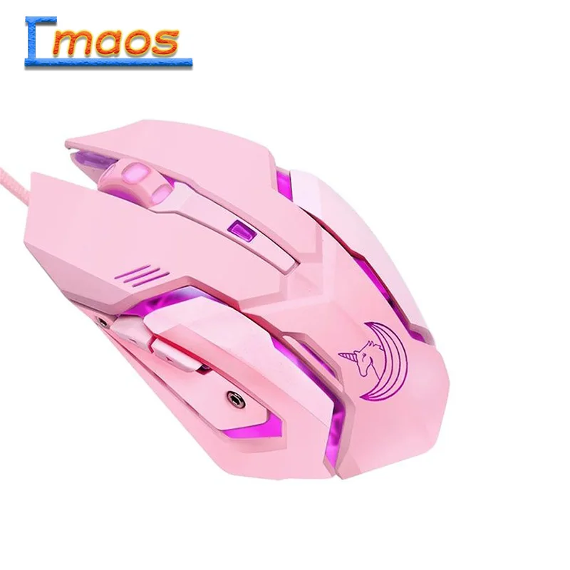 

Silent Wired Pink Gaming Mouse LED Backlight Ergonomic PC Notebook Computer Mouse Variety Optional Computer Accessories