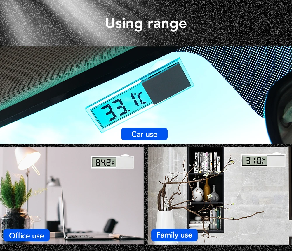 Цифровой термометр с ЖК-дисплеем для окон автомобиля баскетбола сальсы Танго