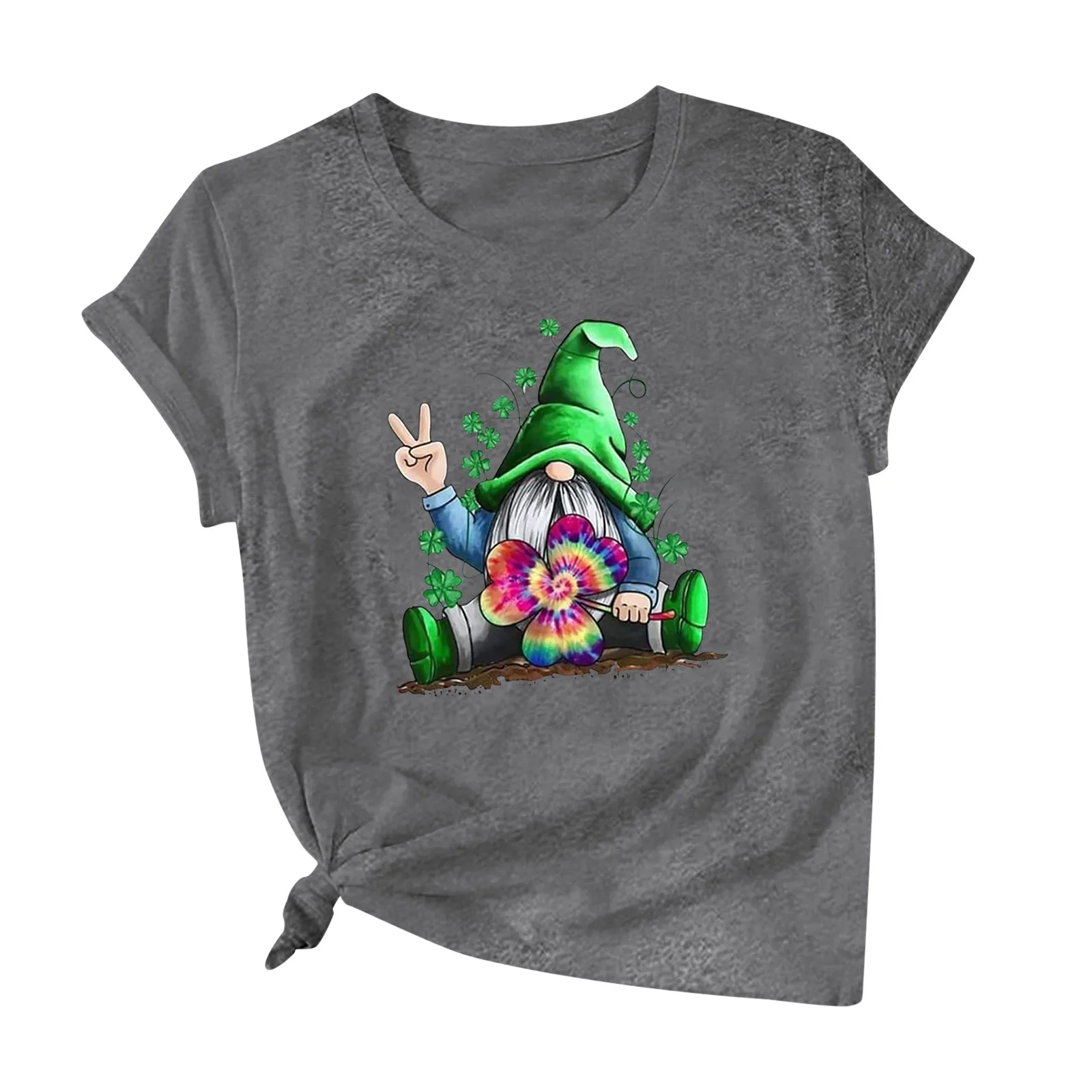 

top selling product Women Casual St. Patrick's Day Printed Cotton Short Sleeve T-Shirt Tops Tees Support Wholesale Dropshipping