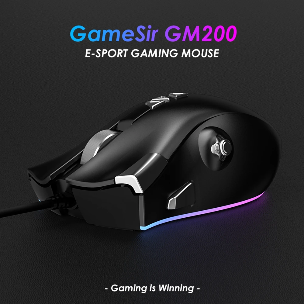 GameSir GM200 игровой Мышь с 6 кнопками и 1 джойстик предустановка MOBA режим FPS RGB