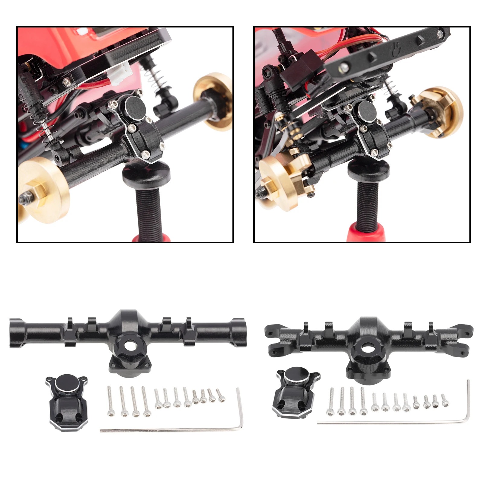 1/24 CNC RC Автомобильная ось Howg запасные части для Axial SCX2490081|Детали и аксессуары| |