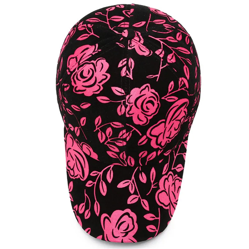 

Fashion Floral Print Baseball Cap Cotton Adjustable Sun Hats New Younth Hat for Women Snapback Hat Casual Cap