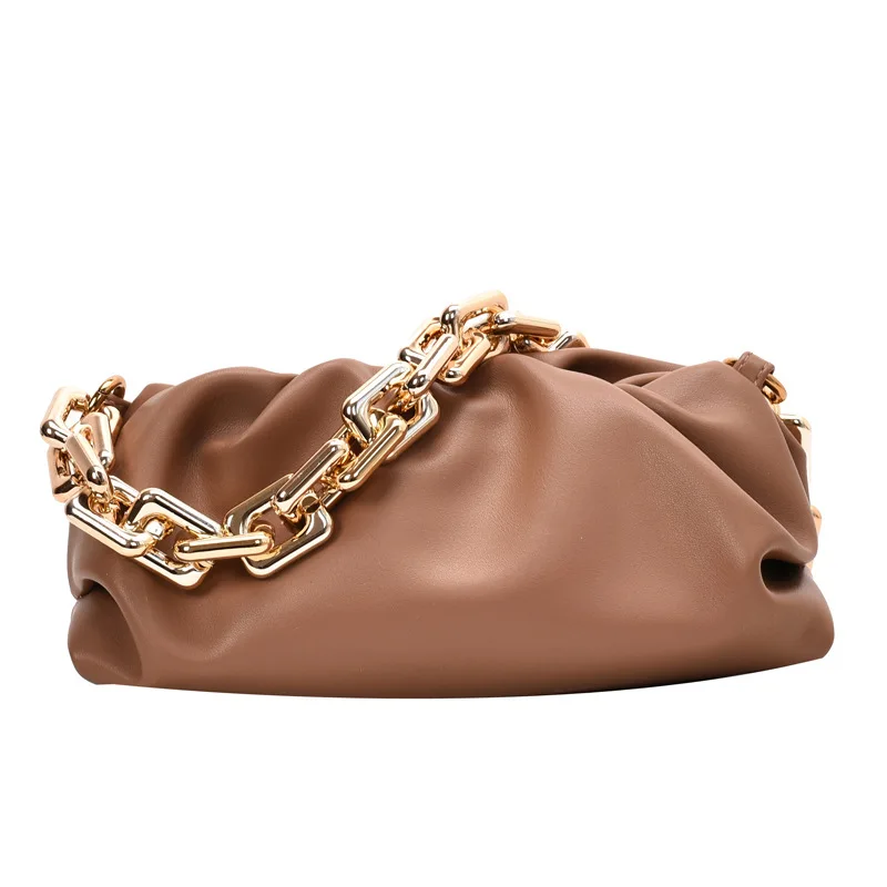 

Solid Color Pleated Tote Bag 2021 Fashion New High-quality Soft Leather Women's Designer Handbag Travel Shoulder Bags Armpit Bag