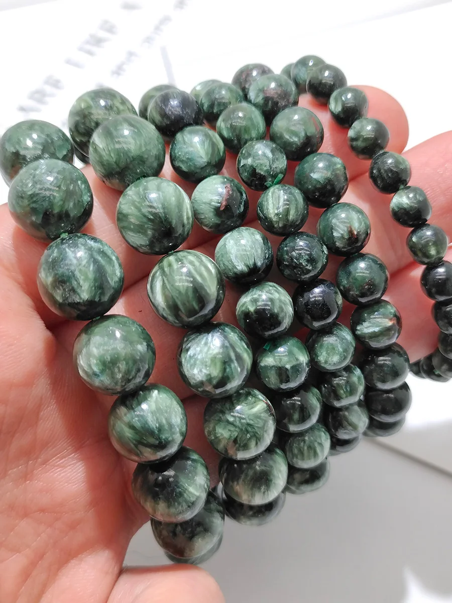 

5A Natural Green Dragon Crystal Single Lap Bracelet Necklace For Women Girl Birthday Gift Fresh Bracelets Fashion Jewelry