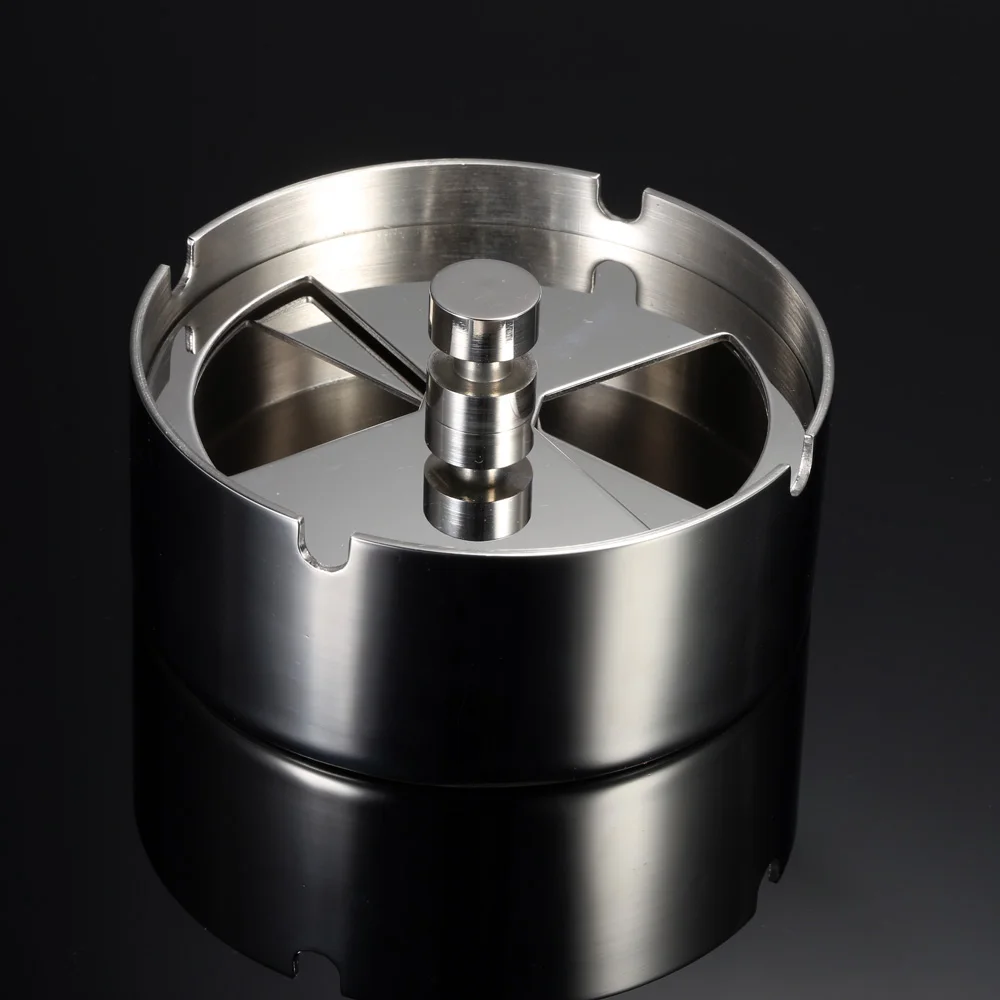 Высококачественная круглая вращающаяся пепельница из нержавеющей стали с