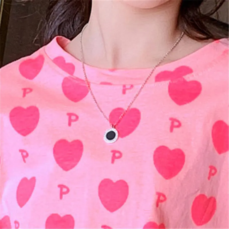 

Summer Girls Clothes Cotton O-Neck Tees Pink Heart Print T-Shirts New Arrival 2021 Fashion Children Short Sleeve Tops 6 8 10 12Y