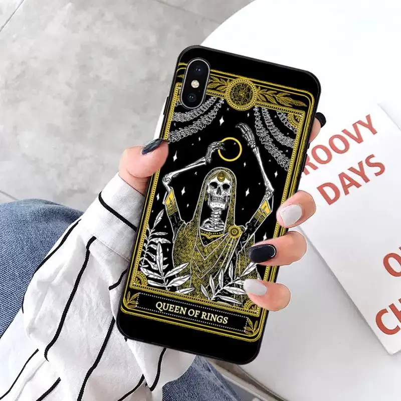 

Death Tarot Phone Case for iPhone 11 12 pro XS MAX 8 7 6 6S Plus X 5S SE 2020 XR mini