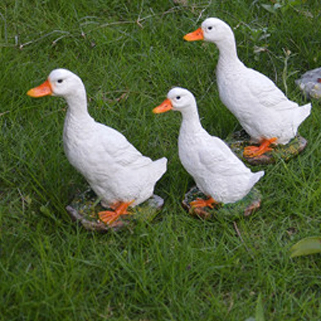 Разноцветные полимерные утки скульптурная фигурка для оформления