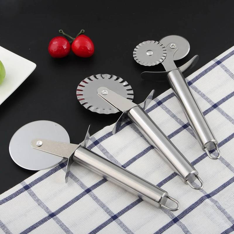

Stainless Steel Pizza Wheel Single Wheel Cutting Tool Pizza Cutter Household Cutter Cake Tool Kitchen Tool Baking Tool