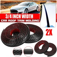 2pcs 2m flexible roof trim molding kit carbon fiber seal strips 2cm width trim strips for mitsubishi outlander montero lancer