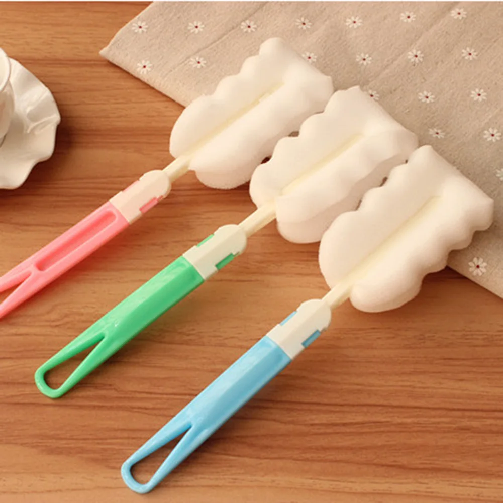 Практичный бытовой кухонный аксессуар для бутылок губчатая Щетка с длинной