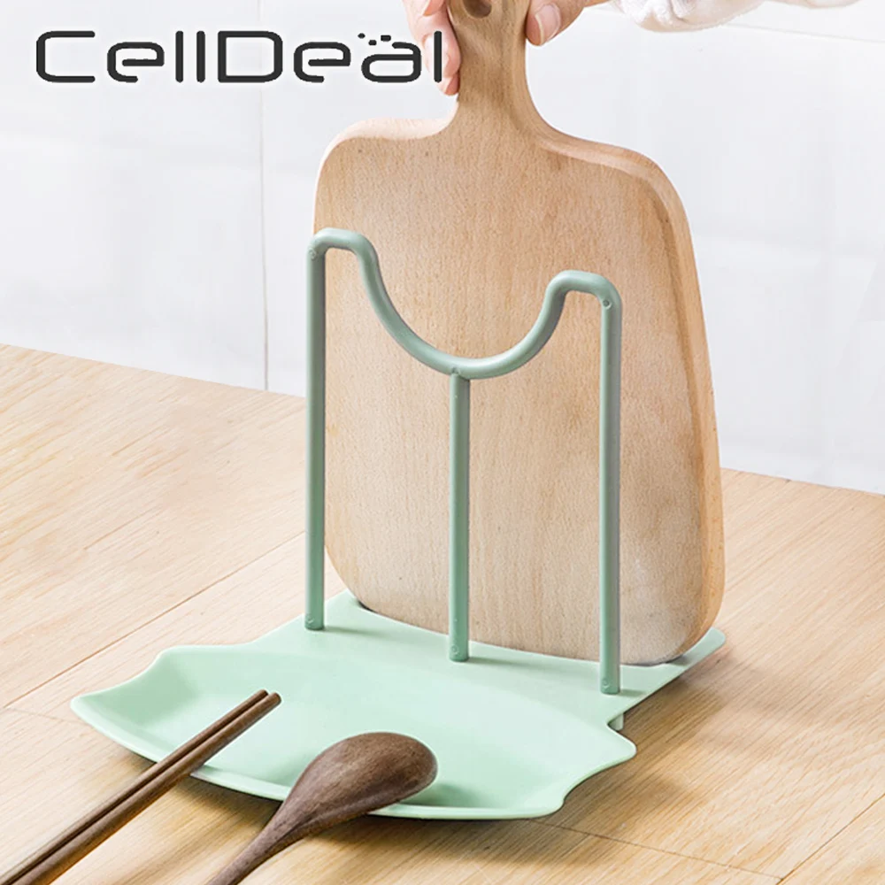 

Spoon Rest Cover Lid Ladle Organizer Plastic Pot Pan Shelf Stand Holder Rack Soup Spoon Rests Kitchen Accessories Storage Tool