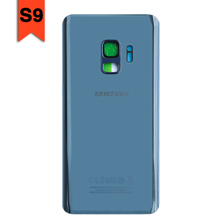 S9 Plus Grey Чехол на заднюю панель S9 для samsung Galaxy S9 G960 S9 Plus S9+ G965F, задняя крышка на батарейку, задняя крышка на дверь, стекло с наклейкой - Цвет: S9 Plus Grey