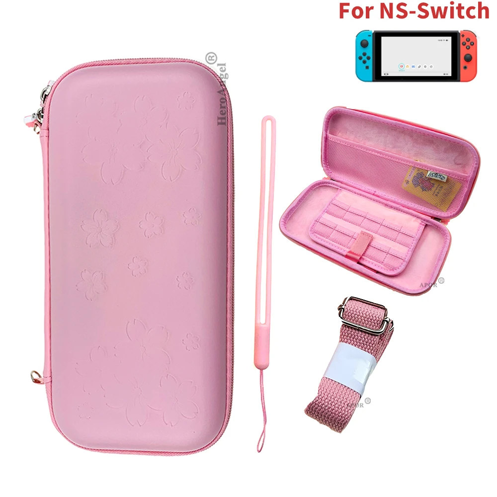 

2020 New Cute Pink Sakura Storage Bag Cover Case For Nintendo Switch / Switch lite Portable Travel Carrying Bag Game Accessories