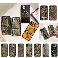 realtree real tree camo phone case for iphone 11 12 13 mini pro xs max 8 7 6 6s plus x 5s se 2020 xr case