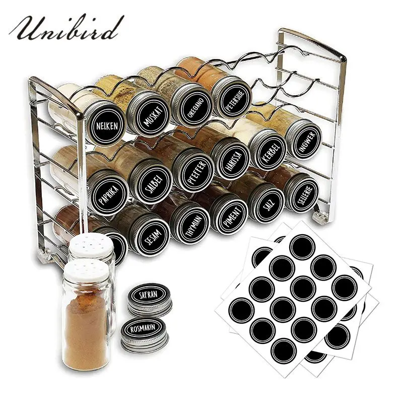 Unibird 4 шт./компл. Кухня специй этикетки для банок с 1 шт. белая маркер ручка мел воды
