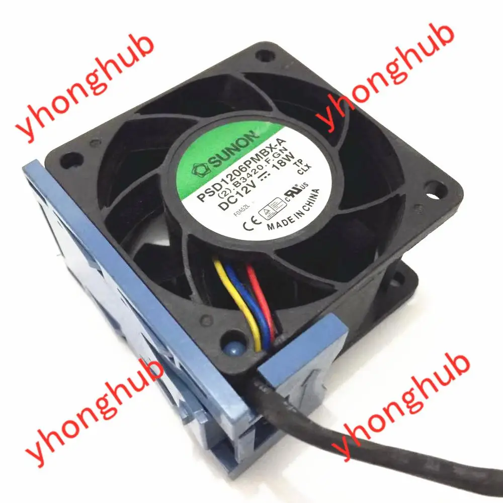 SUNON PSD1206PMBX A (2).B3420.F.GN DC 12 В 18 Вт 60x60x38 мм вентилятор охлаждения сервера|square fan|server fandc